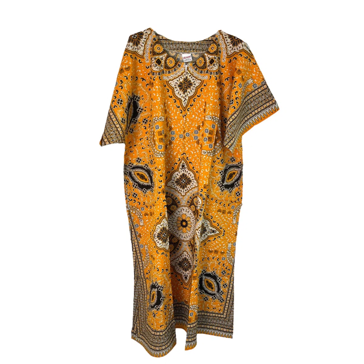 Robe caftan longue d'été pour femme 100 % coton Dashiki imprimé africain Taille unique
