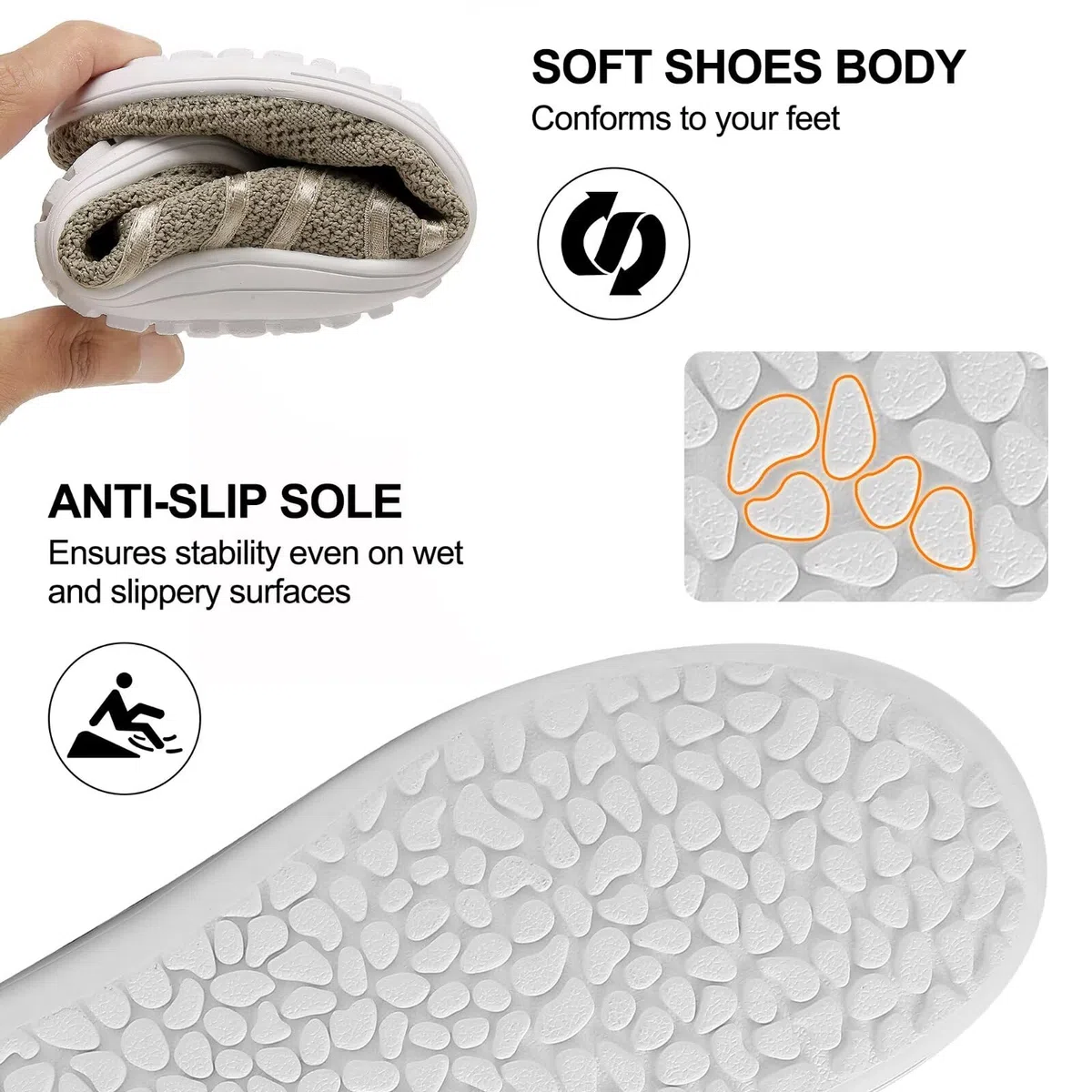 Merdoo Chaussures pieds nus pour homme et femme - Légères et confortables - Antidérapantes - Respirantes - Unisexe - Pointure 37-45 EU