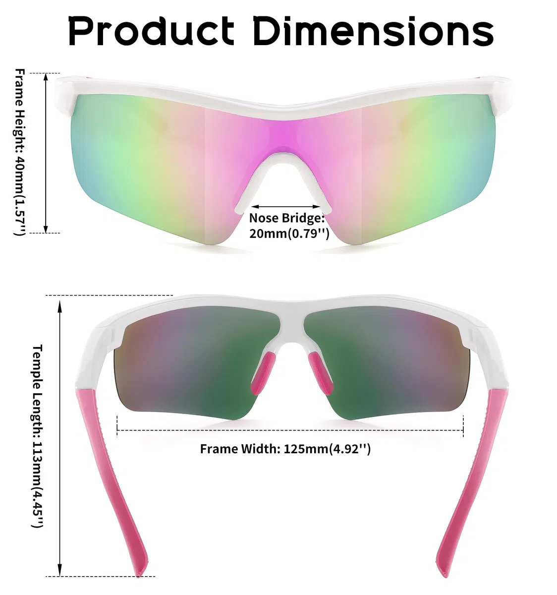 FEISEDY Sport Polarisées Lunettes de Soleil pour Enfants Protection UV400 Ultra Léger Flexible TR90 Cadre pour les Enfants Garçons et Filles de 7-12 ans B2454