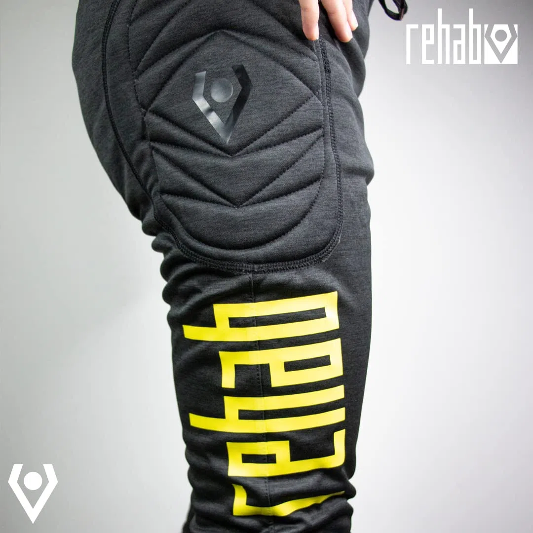 Rehab - Pantalon de gardien de but 3/4 pour enfants et adultes - Vêtement de gardien de but pour l'entraînement et le jeu - Taille 128-XXL