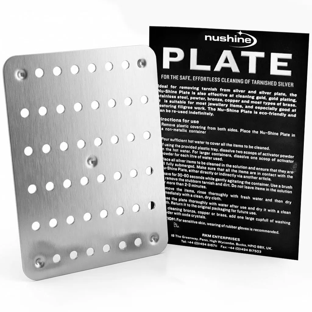 Nushine Magic Cleaning Plate - Plateau nettoyant argent (petit 11.5 x 15.4cm)