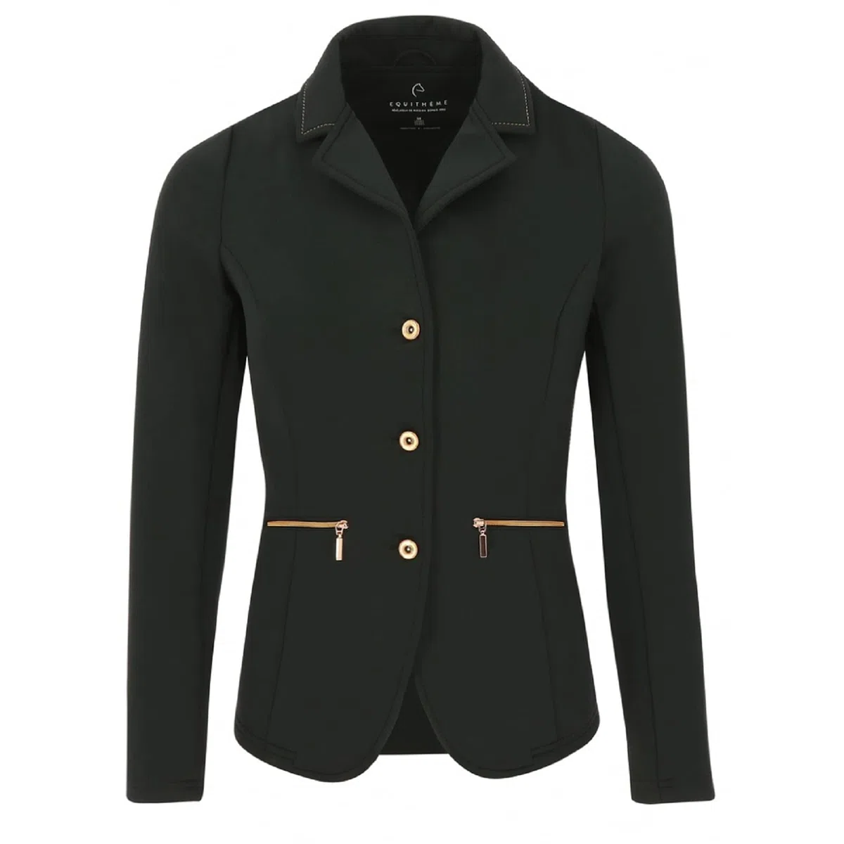 EQUITHEME Veste de Concours Athens- Femme - Couleurs - Noir, Taille Française - 46