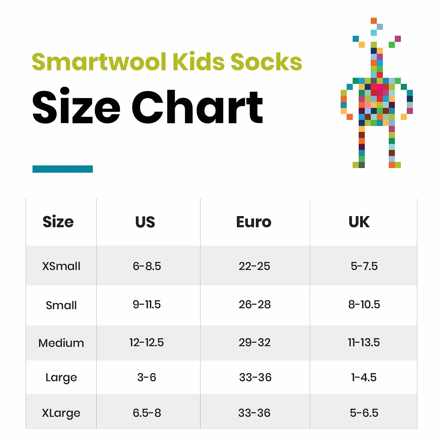 Smartwool Kids' Ski Light Cushion Otc Socks Chaussettes Mixte enfant (lot de 1)