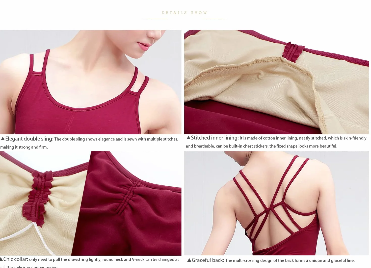 Femme Coton Leotard de Ballet - Gymnastique Justaucorps de Danse Leotard Ballet Vêtements de Danse Dancewear