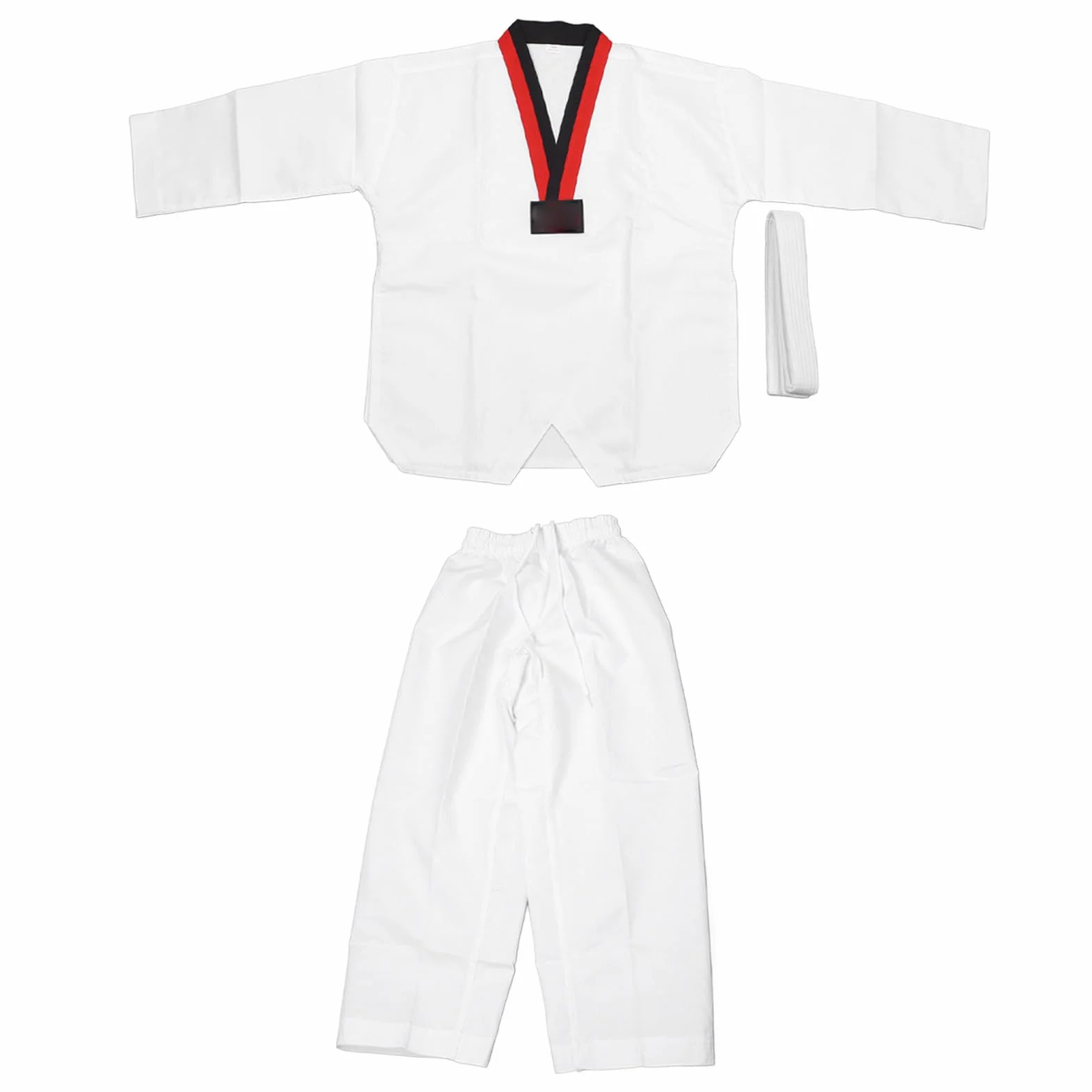 Combinaison de Taekwondo, Taille 136 à 146cm Uniforme d'entraînement de Taekwondo Confortable et Respirant Combinaison Dobok Uniforme d'entraînement d'étudiant léger pour Les enfan