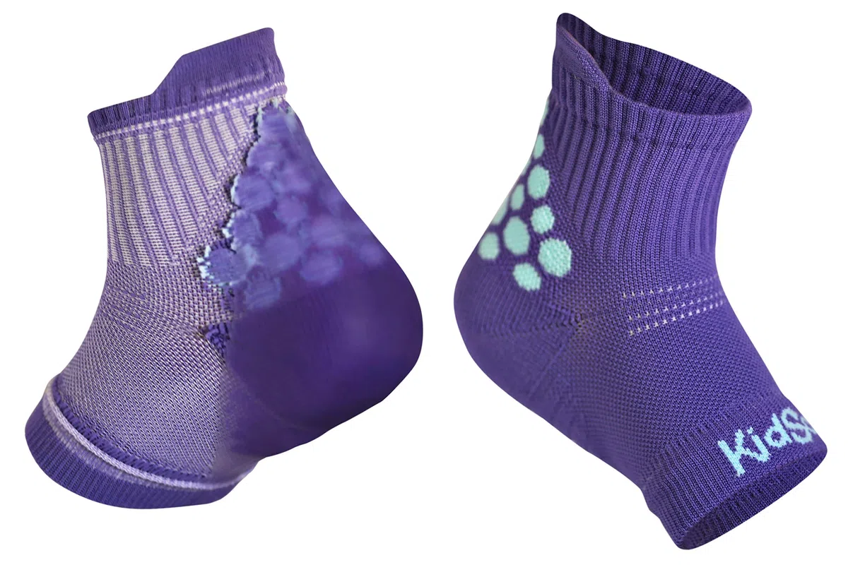 KidSole RX Chaussettes de sport en gel pour enfants avec sensibilité au talon causée par les maladies du Severs et les douleurs générales au pied et au talon