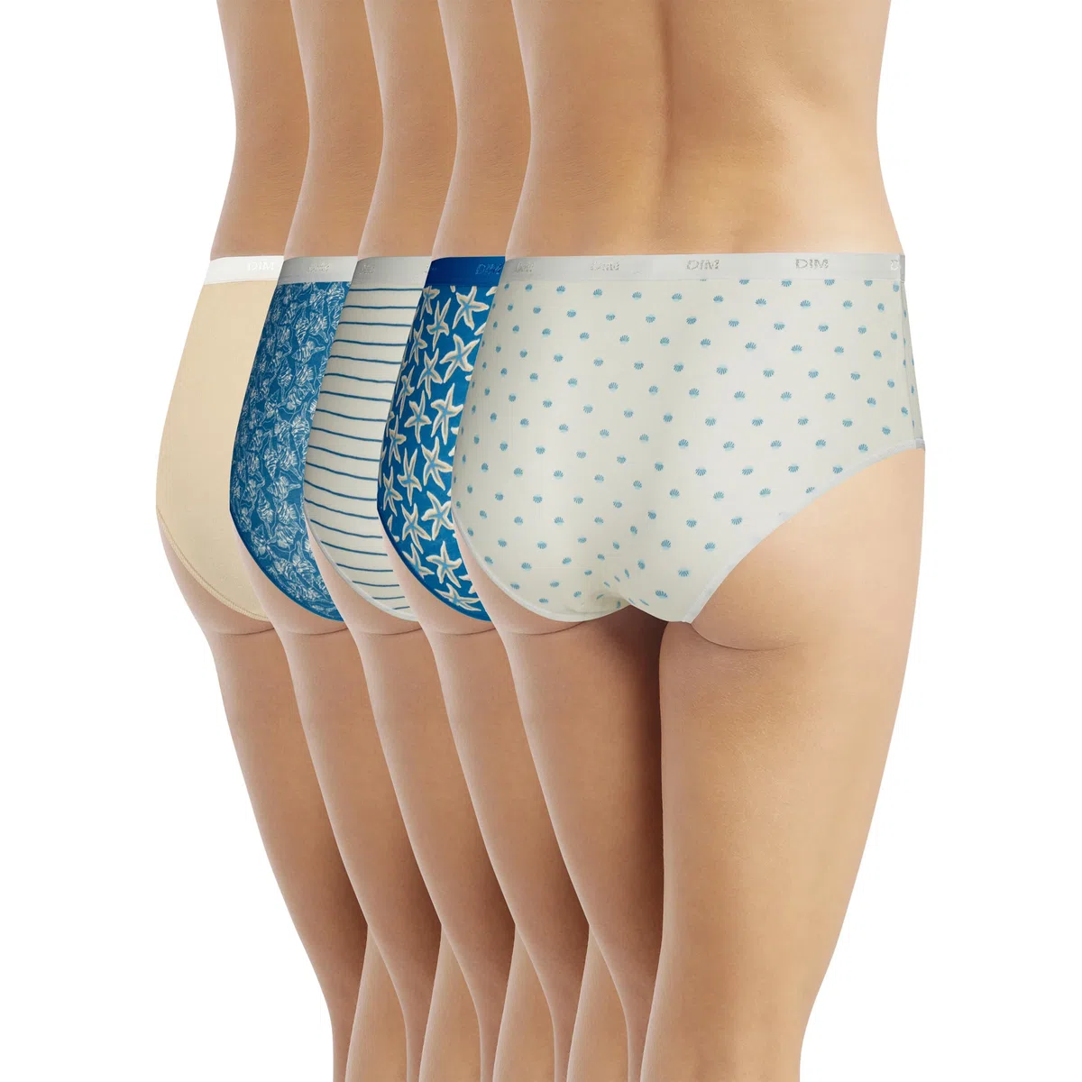 Dim Lot de Boxers Les Pockets Coton Couleurs & Motifs Femme x5