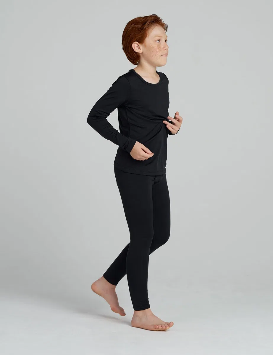 LAPASA Ensemble de sous-Vêtements Thermiques Garçon 4-13 Ans Léger et Chaud Hiver Haut Maillot de Corps & Pantalon Sport & Extérieur Hiver B03