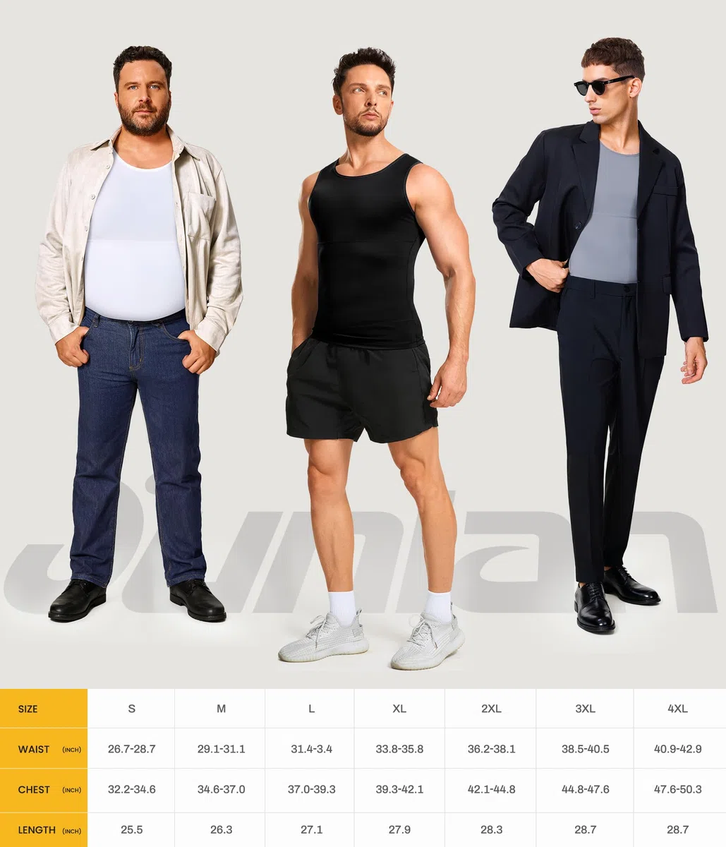Junlan Gaine Amincissante Ventre Plat Homme Debardeur Gainant Invisible Shirt Abdo Minceur