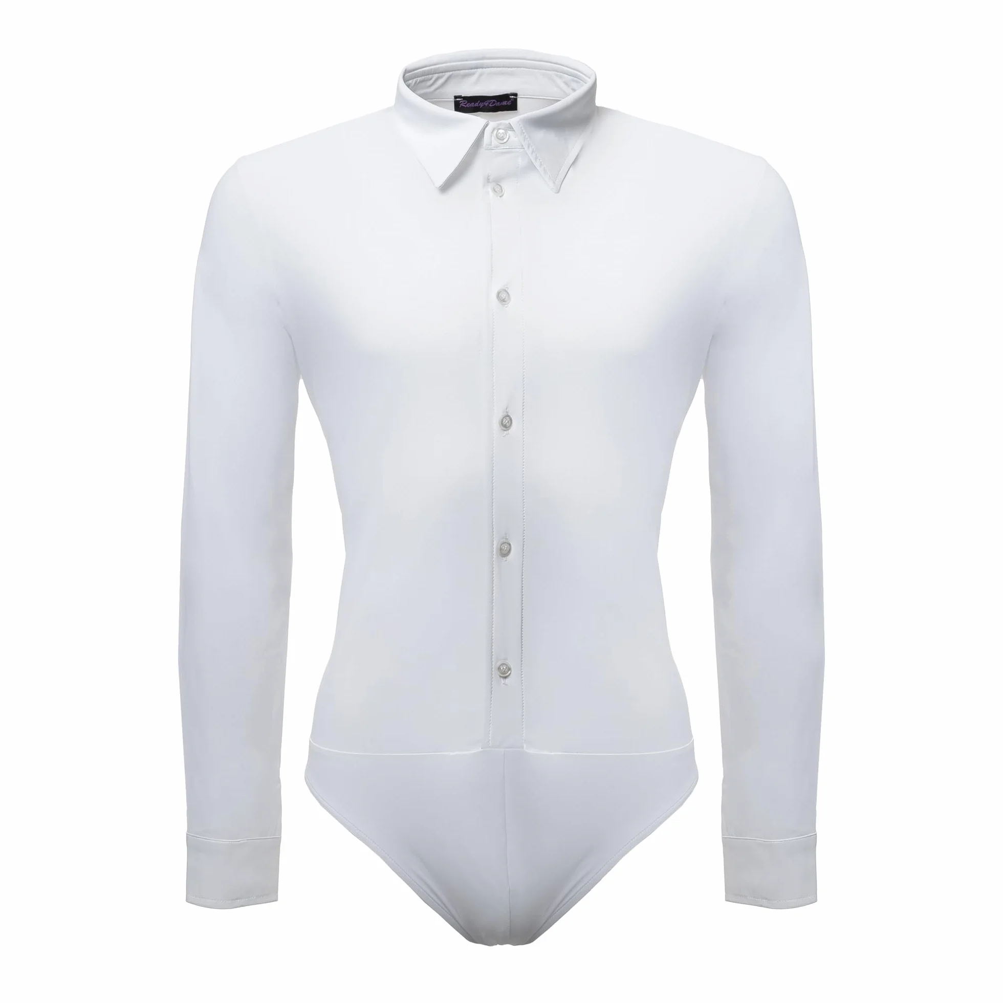 Chemise de danse standard pour homme - Blanc - L