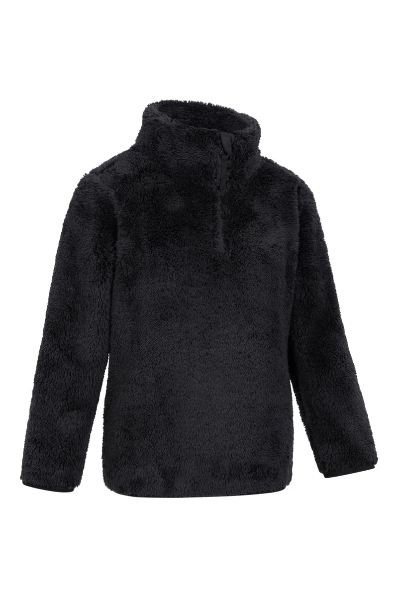 Mountain Warehouse Polaire Teddy à Demi-Fermeture éclair Unisexe pour Enfant - Légère, Respirante, Chaude, Sweat-Shirt - Idéal pour Printemps L’été