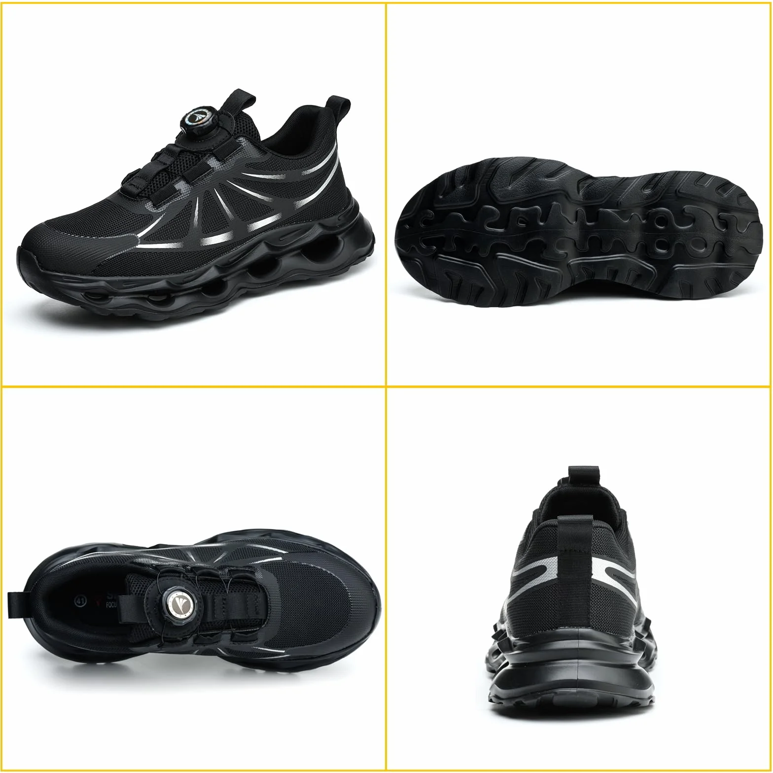 RASEARY Chaussures de Sécurité Hommes Femmes Légère Baskets de Secruite Chaussures de Travail Embout en Acier Chaussure de Chantier Antidérapantes Respirantes