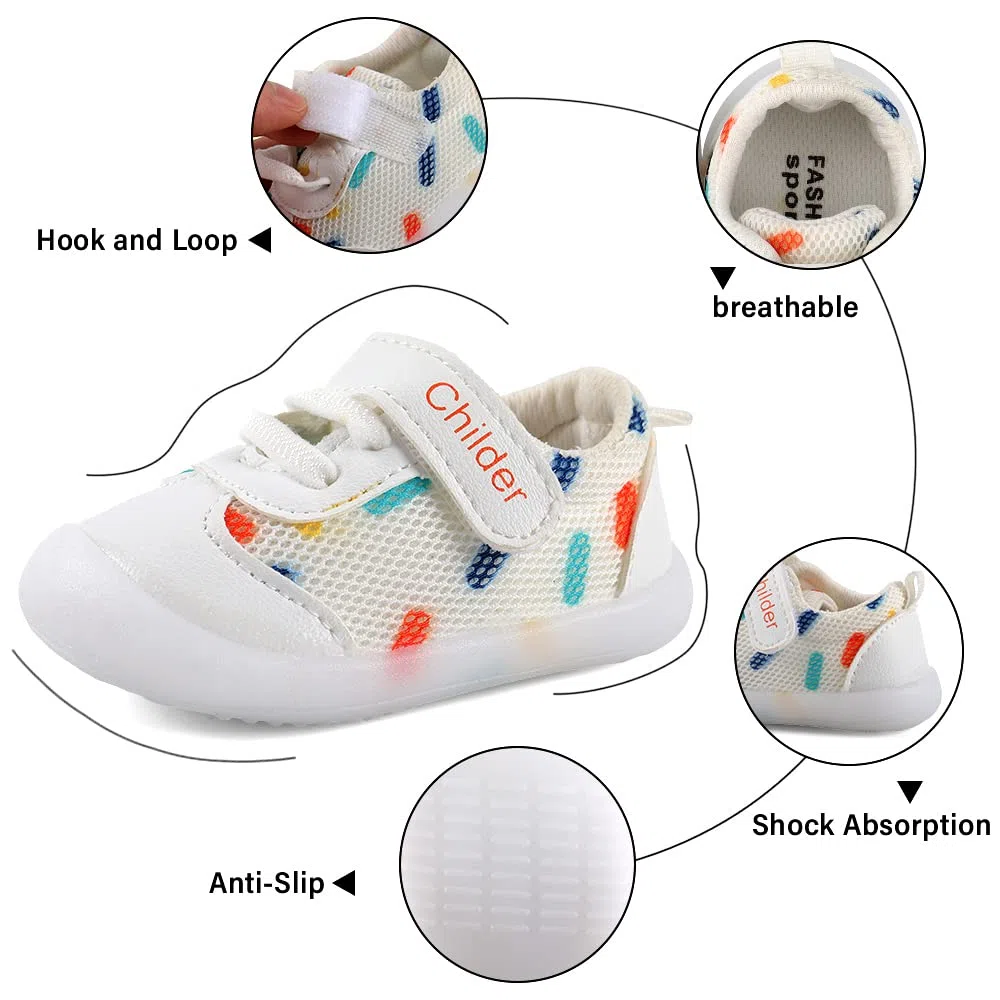 MASOCIO Chaussures Bébé Garçon Fille Premiers Pas Sneakers Plat Semelle Caoutchouc Antidérapant