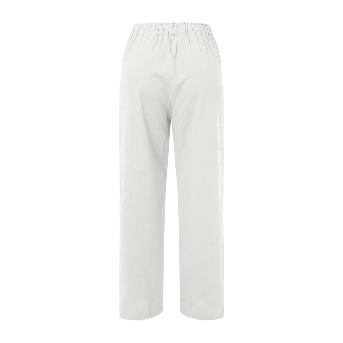 2026 Pantalon Fluide Femme Été Pantalon Lin Femme Lin Pantalons Chic et Elegant Décontractés Léger Respirant Ample Large Femmes Vetement Mode Tendance Pants avec Poches Taille Elastique Ete Leger