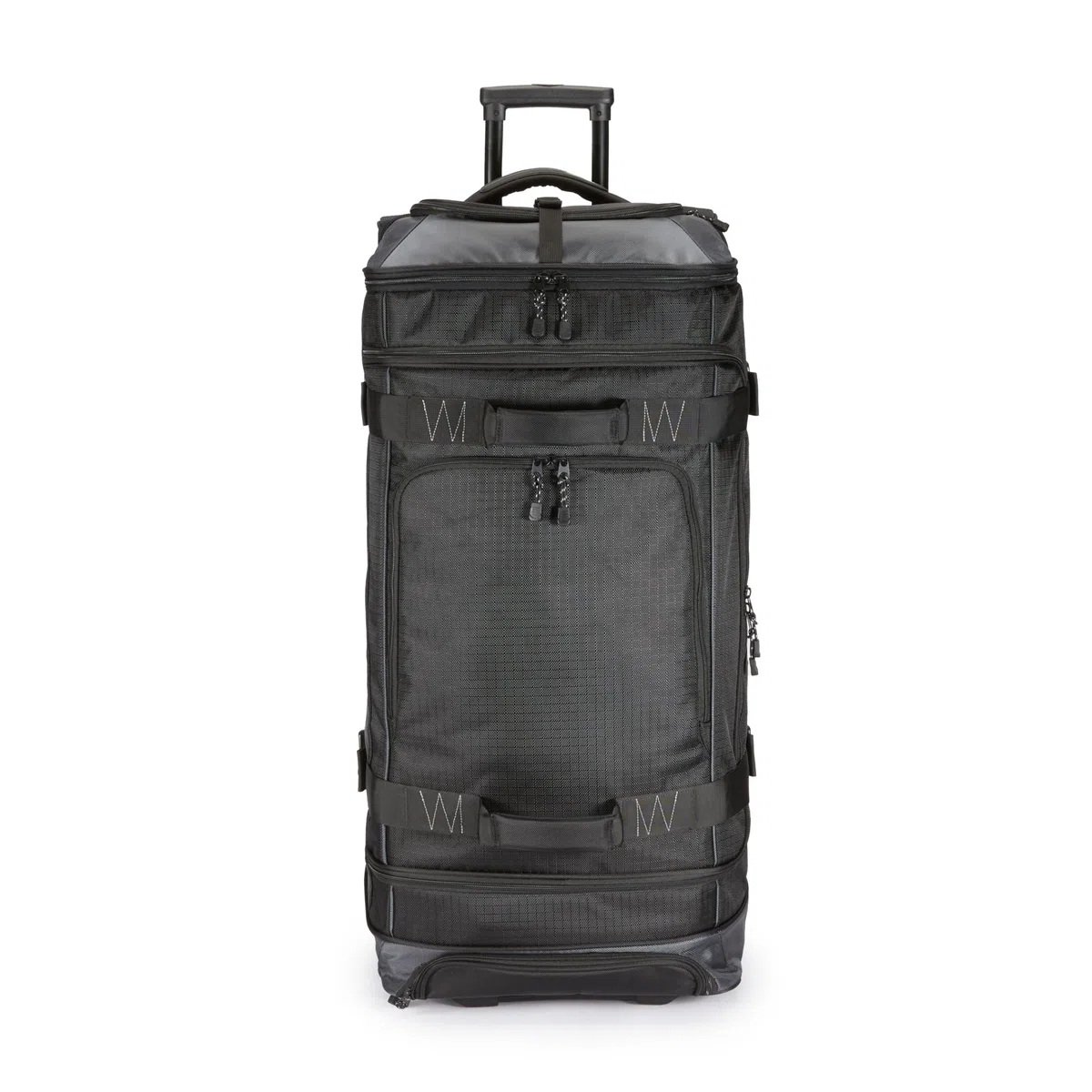 Amazon Basics Sac de Voyage à Roulettes Grand (89 cm, 137 litres),Léger et Durable en Tissu Indéchirable,Grande Capacité avec Manche Télescopique, Idéal pour les Voyages,le Travail et les Loisirs,Noir