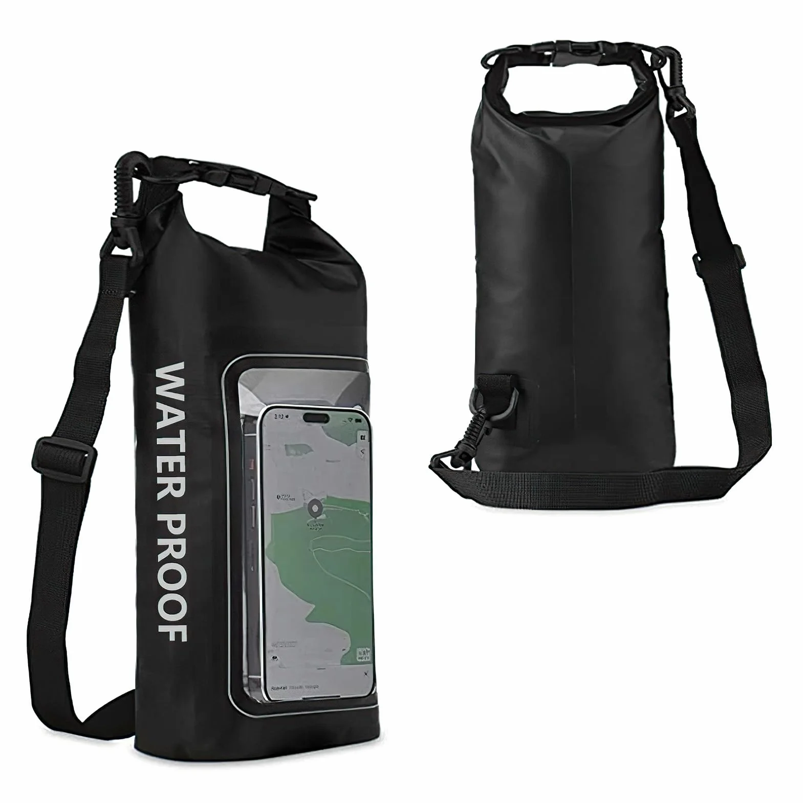 Sac Étanche Pour le Corps, 2L Sac à Bandoulière Pour L'extérieur 2-in-1 Sac Étanche Pour Téléphone portable Transparent PVC Sac Étanche Pour L'extérieur Pour Piscine Plage Ski Équitation Pêche en Mer