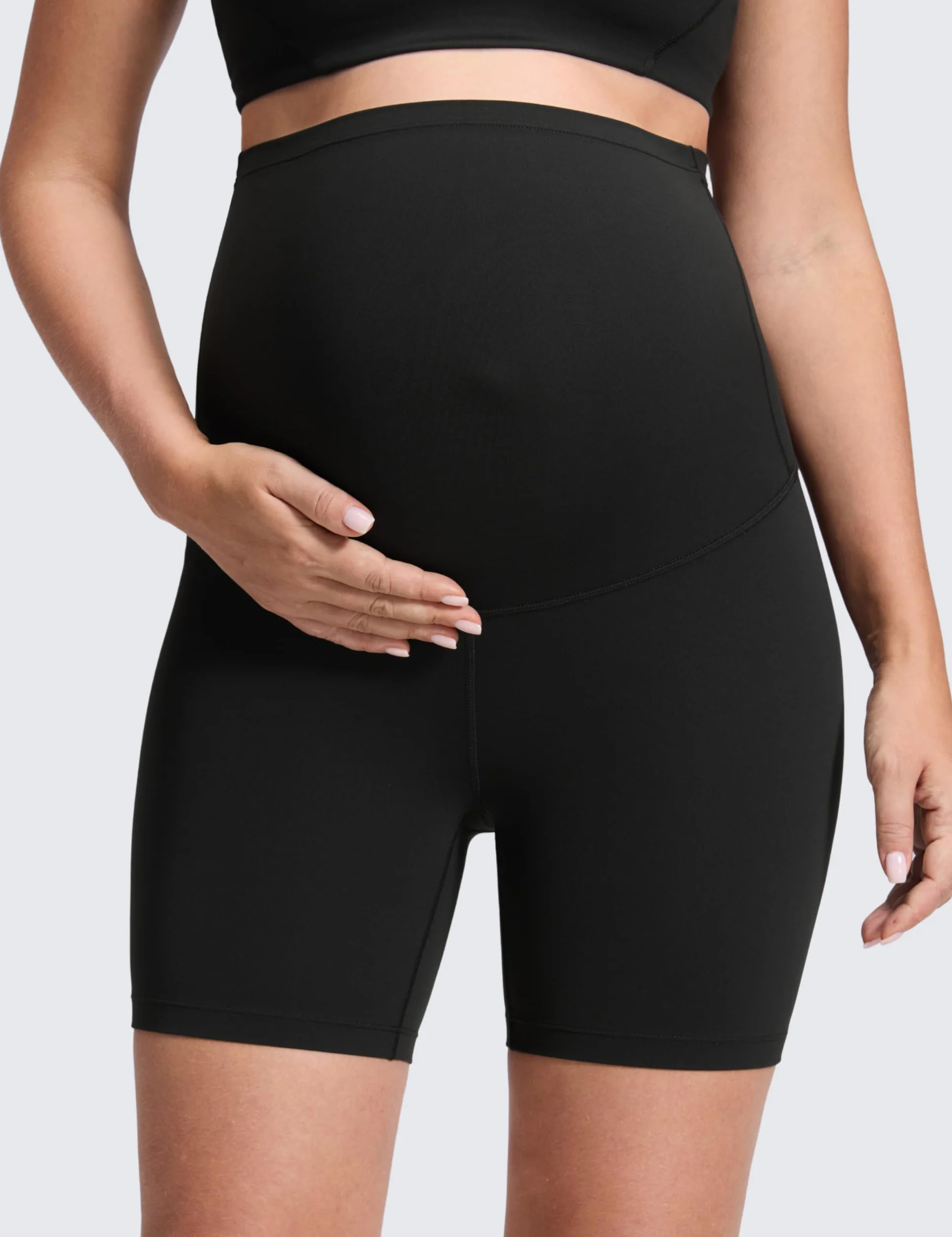 CRZ YOGA Femmes Butterluxe Short de Maternité Yoga sur Le Ventre Entraînement Athlétique Cyclisme Leggings - 15cm