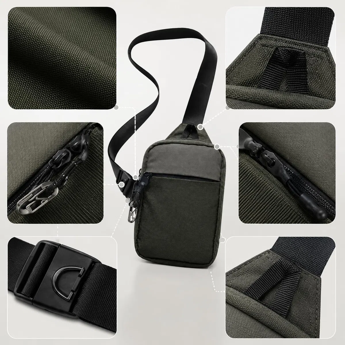 Nomalero Sacoche Homme Anti-Vol avec Doublure RFID, Fermetures Sécurisées et Sangle Renforcée pour Travail, Trajet et Tourisme