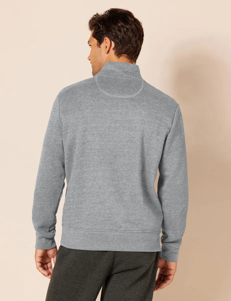 Amazon Essentials Sweat Polaire à Manches Longues avec Un Quart de Fermeture Éclair Homme