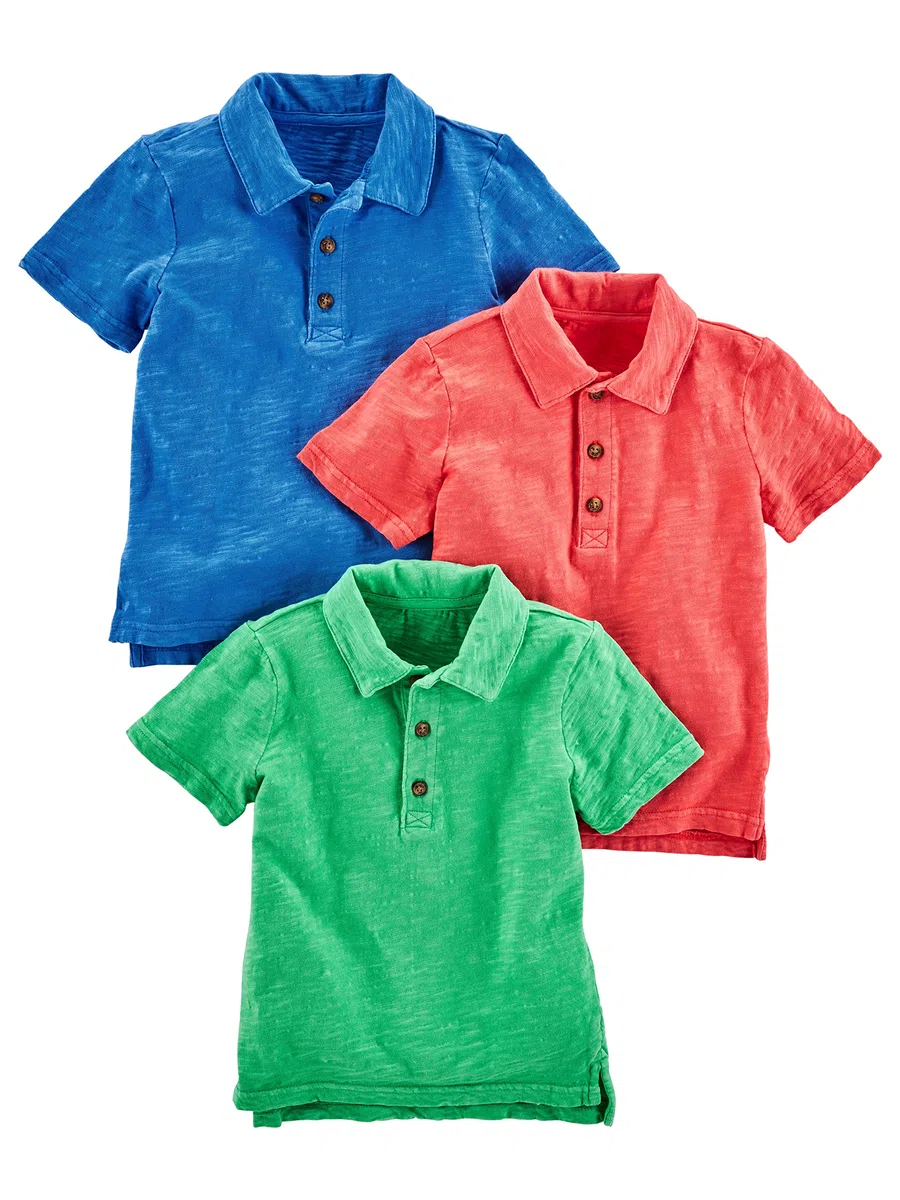 Simple Joys by Carter's Infant-and-Toddler-Polo-Shirts (Lot de 3) Bébé garçon