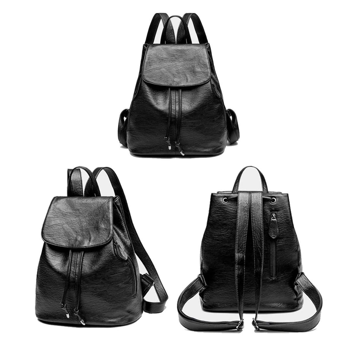Femme Sacs portés dos Mode Cuir Imperméable Voyage L'école Loisir Sac a dos