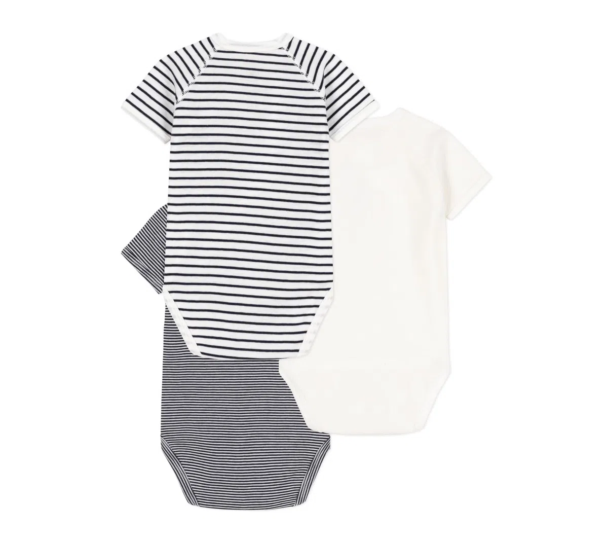 Petit Bateau A097h Bodies Naissance Manche Courte Mixte bébé (lot de 3)