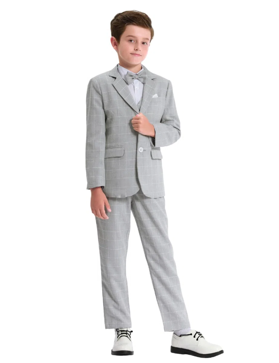 mintgreen Garcon Blazer Costume Enfants 2PCS Ensemble Gentleman Tuexdo Vêtements Tenues 5-12 Ans