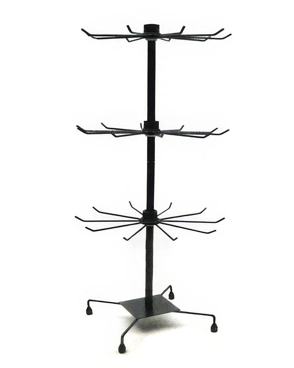 Yudu® Présentoir à 3 étages, en métal - 73 cm (noir)