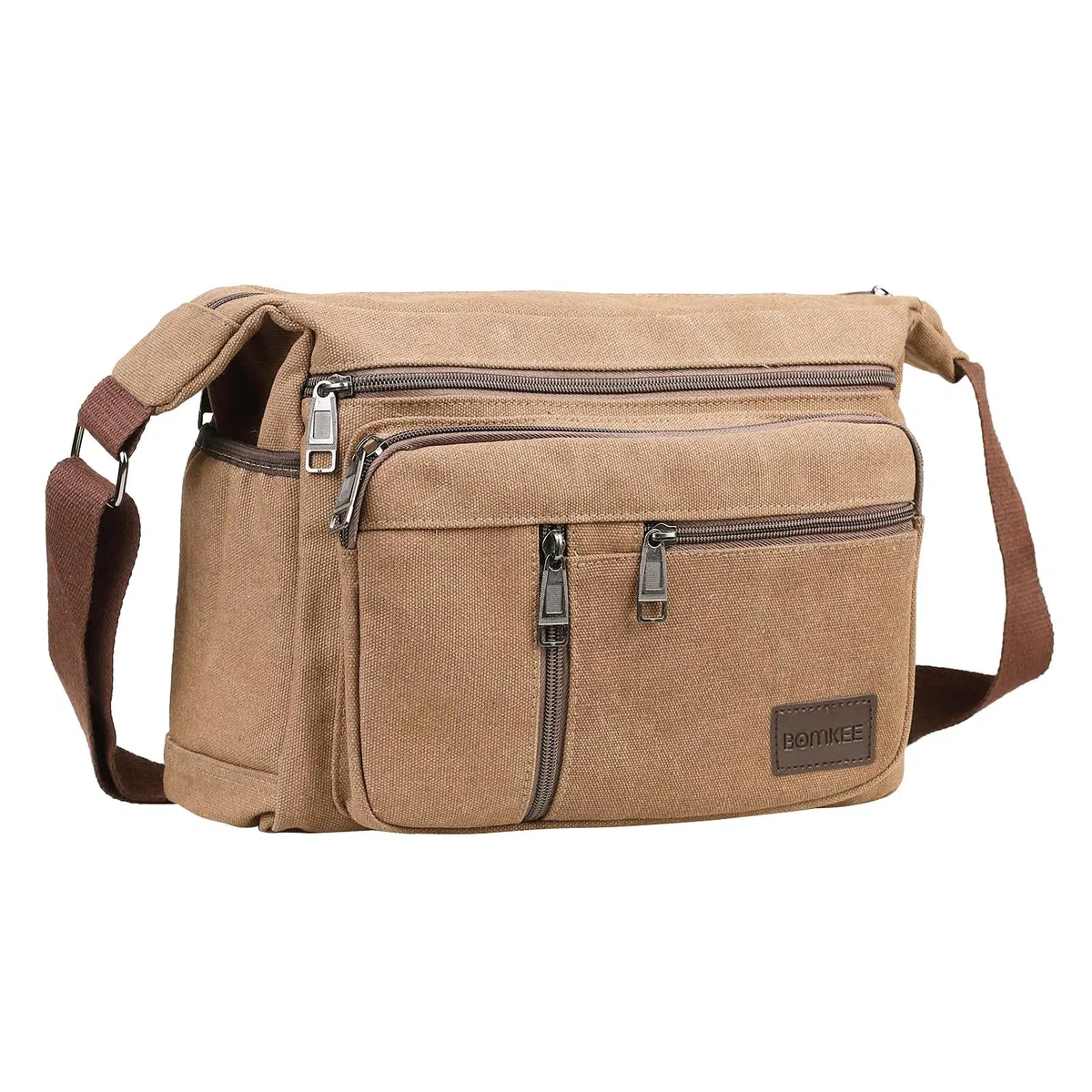 Sac Bandouillère Homme Sac Messenger Sac d'école Unisexe Vintage Canvas Sac Bandouliere Hommes Imperméable Pochette Téléphone pour Voyage Loisir Sport