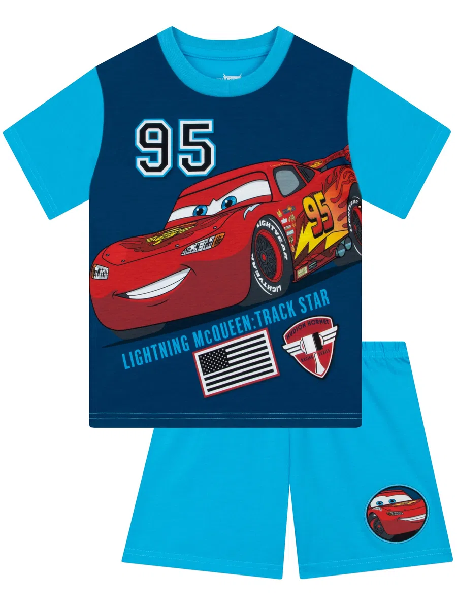Disney Cars Pyjama Garcon, Vetement Enfant Ete, Pyjama Enfant Garcon Lightning McQueen