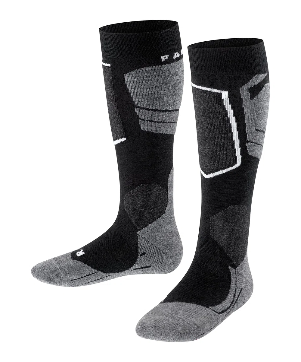 FALKE mixte enfant SK4 chaussettes de ski rembourrage léger anti-ampoule fines respirantes séchage rapide régulation climatique anti-odeur laine fil fonctionnel 1 paire