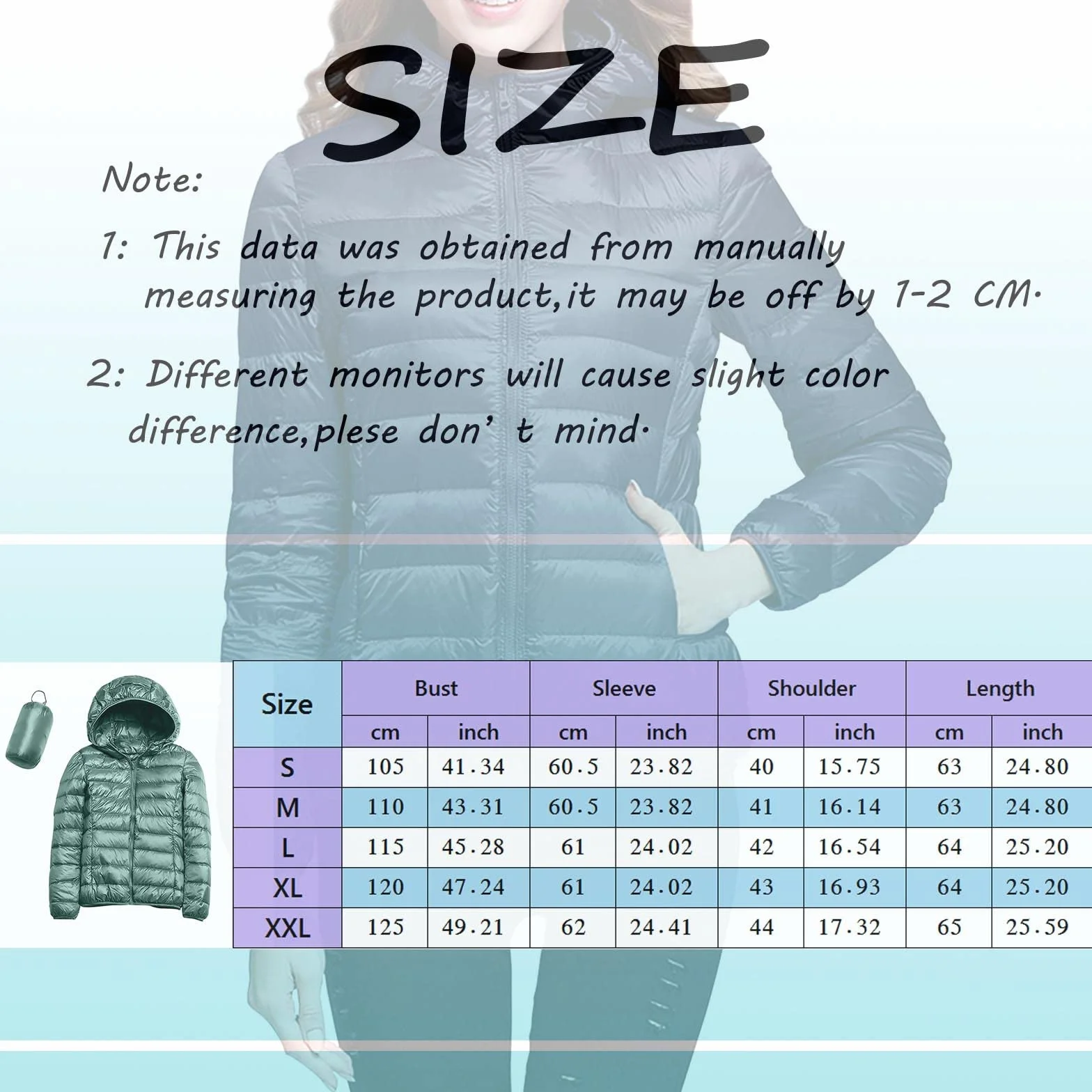 Femme Doudoune Ultra Légère Veste Hiver Chaude Compressible Pliable Manteau Duvet Courte à Capuche Matelassé Col Montant Manches Longues Décontracté Automne Extérieur Jacket Blouson Randonnée