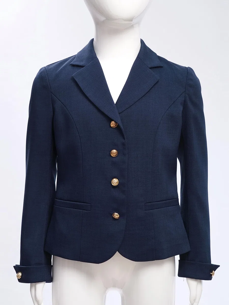 TTAO Blazers D'uniformes Scolaires Enfant Fille Veste Blazer Manches Longues Col à Revers avec Poches Extérieur Veste Blazer Décontractée 5-16 Ans