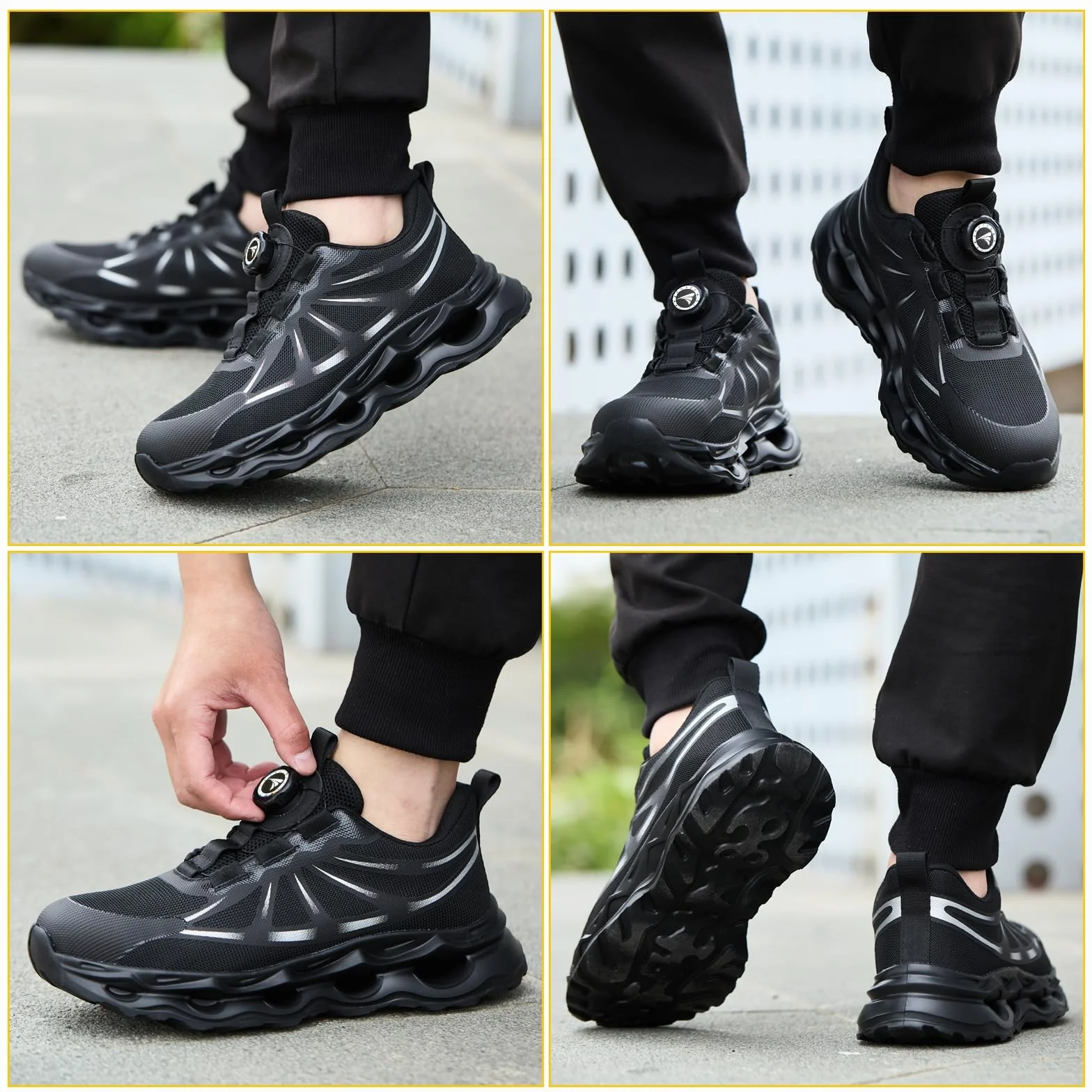 RASEARY Chaussures de Sécurité Hommes Femmes Légère Baskets de Secruite Chaussures de Travail Embout en Acier Chaussure de Chantier Antidérapantes Respirantes