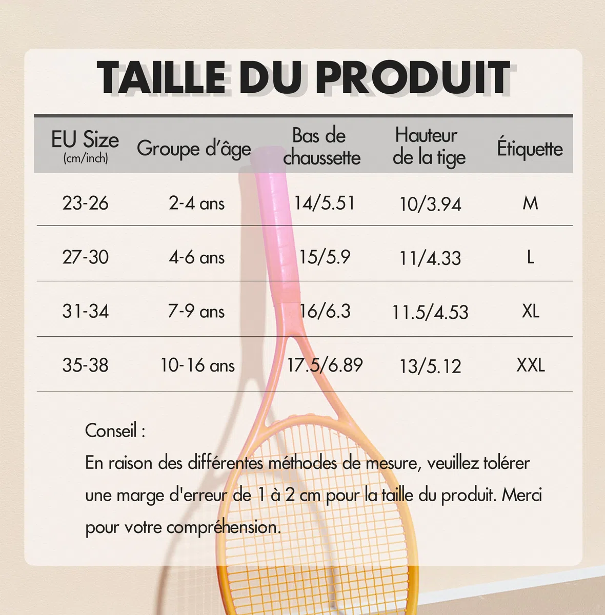 Lot de 12 paires de chaussettes de tennis unisexes en coton pour enfant garçon et fille