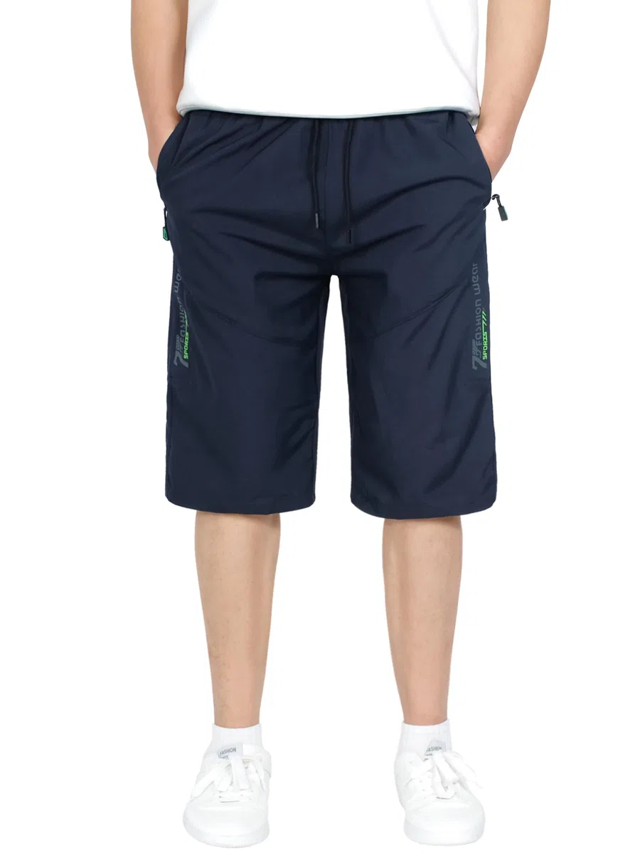 CAMLAKEE Shorts Garçon 3/4 Short Sport Enfant Pantalon Court Été avec Taille Élastique