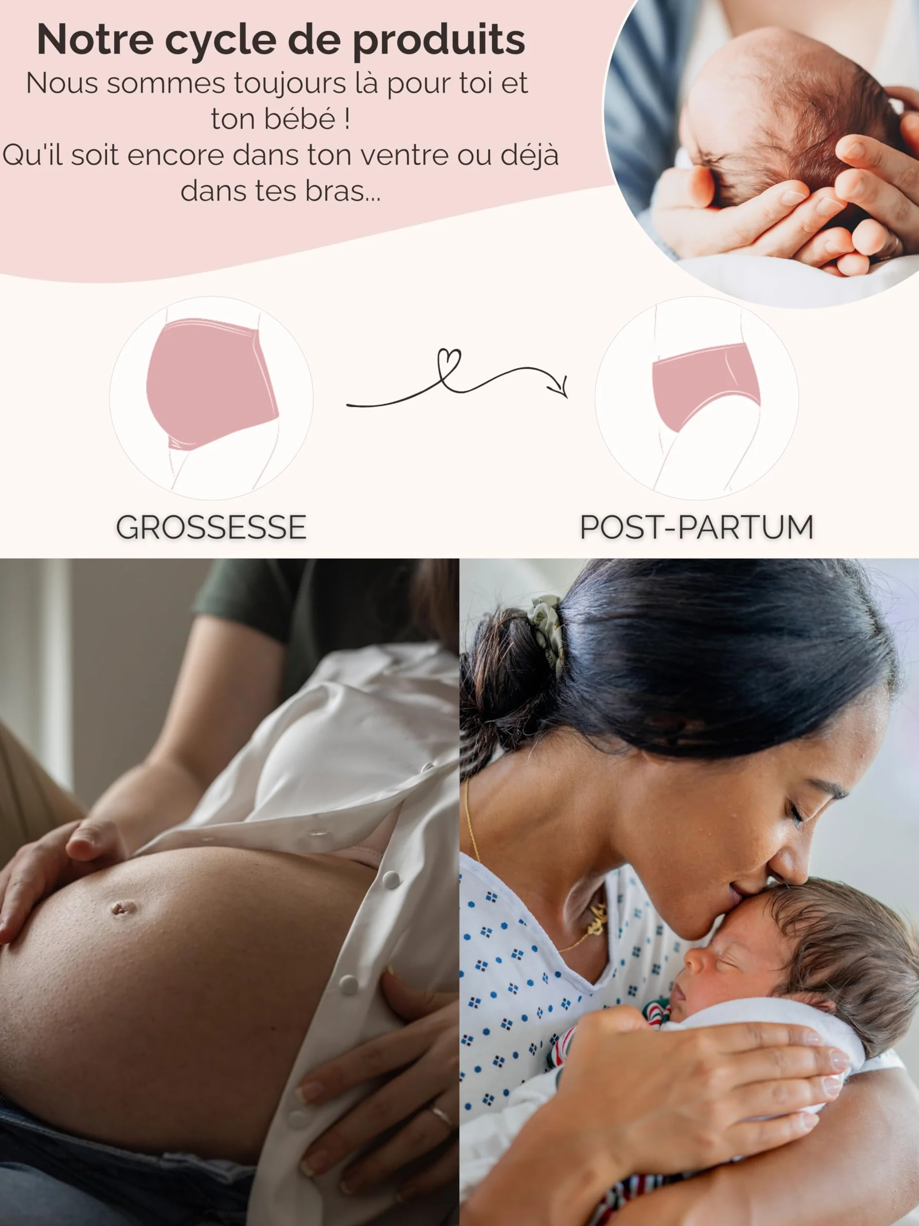 Herzmutter Leggings Sculptant - Taille Haute - Legging à Compression - Gainant - Postpartum - Pantalon Amincissant - Soutien la Rééducation après la Grossesse - Push-Up - Oeko-Tex 100-1600