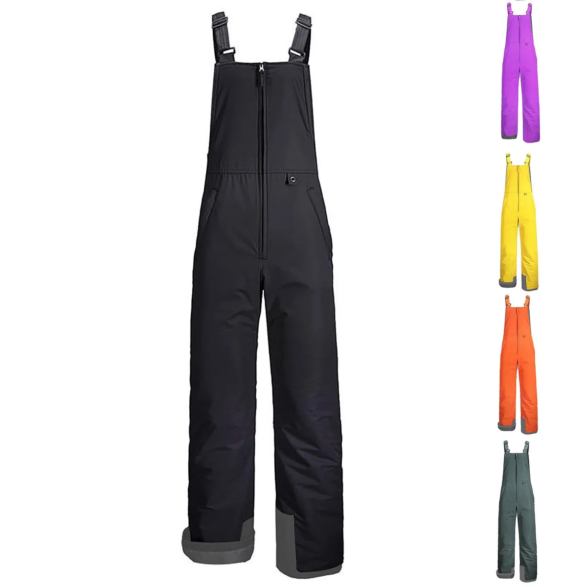 Pantalon de ski imperméable unisexe pour garçons et filles - Pantalon de neige épais et chaud à fermeture éclair - Pantalon de neige décontracté pour enfants - Salopette thermique avec
