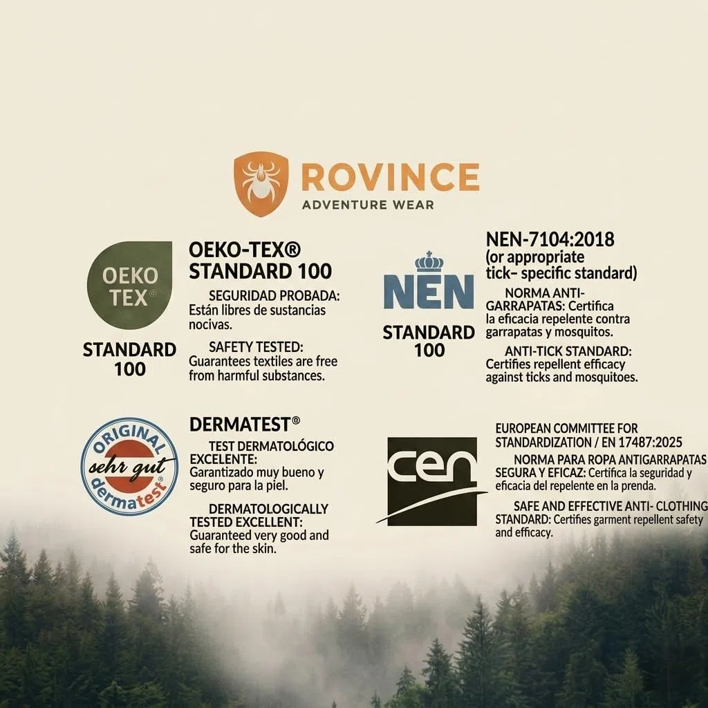 Rovince Chaussettes anti-insectes Adventure Summer | Protection contre les tiques et les moustiques | Label Dermatest très bon | OEKO-TEX | NEN-8333 | Enfants et adultes