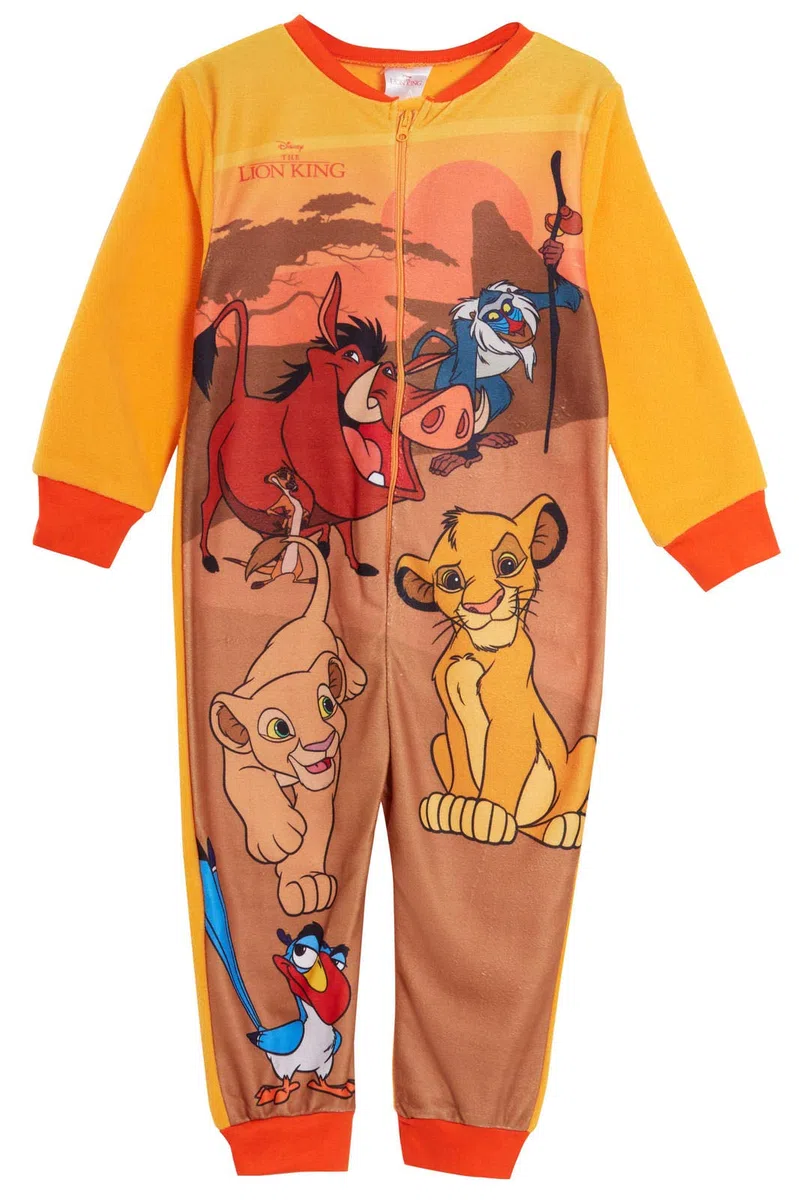 Disney The Lion King Fleece Onesie Ultimate Kids All in One Simba Pyjamas Kids Girls Boys Sleepsuit Onezee