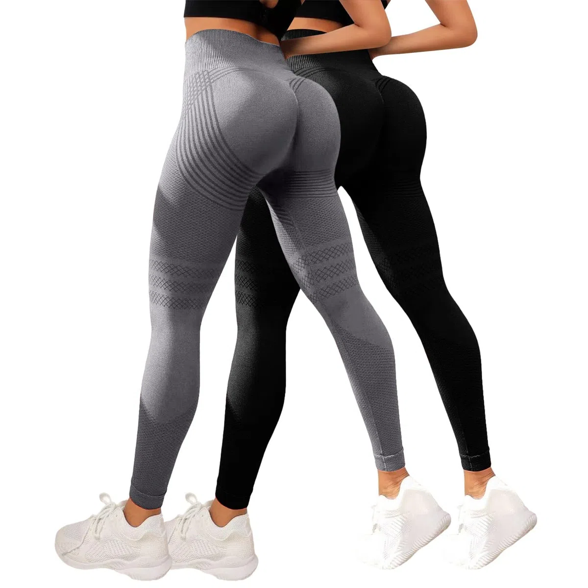 Lot de 2 Legging Anti Cellulite Femme 2026, Leggings 3D Anti Cellulite, Legging à Compression Lipoedeme - Minceur Taille Haute sans Couture Yoga Gym Fitness Sport Pantalon