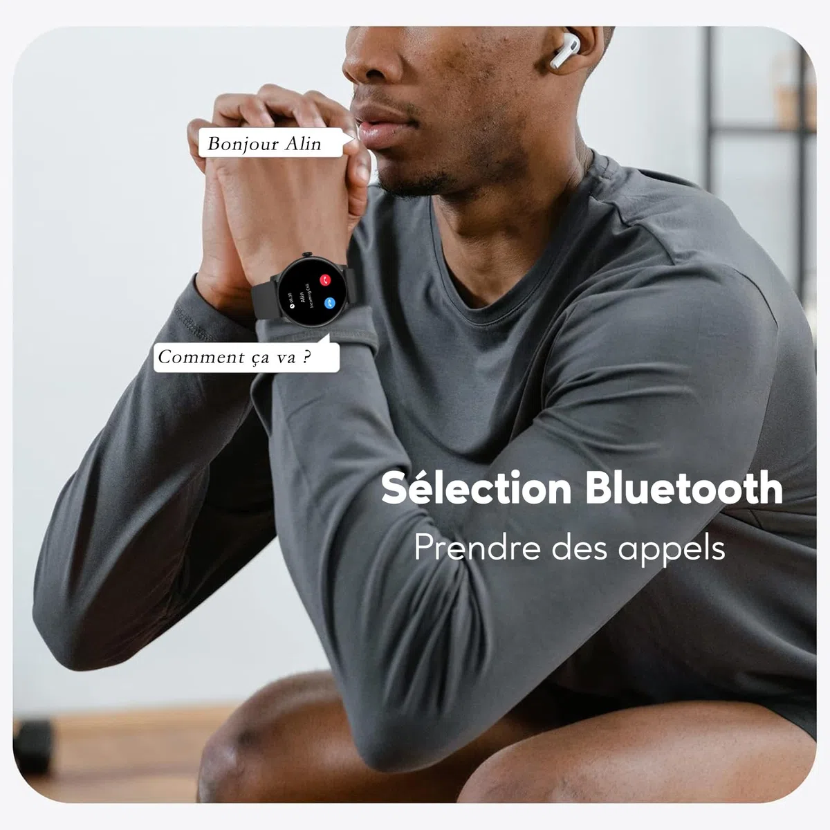 Montre Connectée Femme avec Appel Bluetooth, 1,38" Smartwatch avec Cardiofréquencemètre, Sommeil et Calories, 147+ Modes Sport, IP68 Fitness Podomètre Compatible avec Android iOS Cadeau Saint Valentin