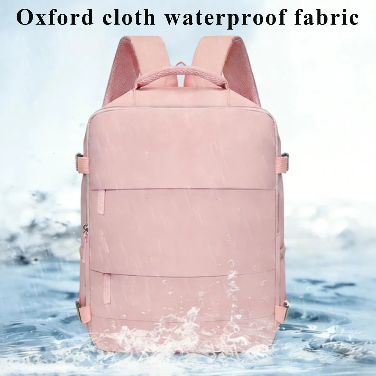 Bagage Cabine 40x30x20 Sac à Dos Voyage Cabine Avion Femme Homme, Impermeable Bagage à Main sous Siège, Sac de Voyage pour Ryanair Scolaires Travail, Couleur Pure (Noir A)