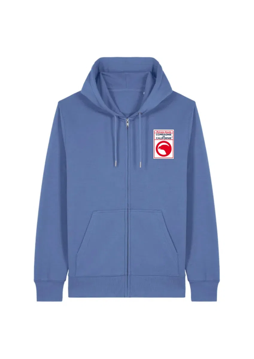 Sweat Zip Enfant 8 Ans Bleu Ciel Decontracte Mixte