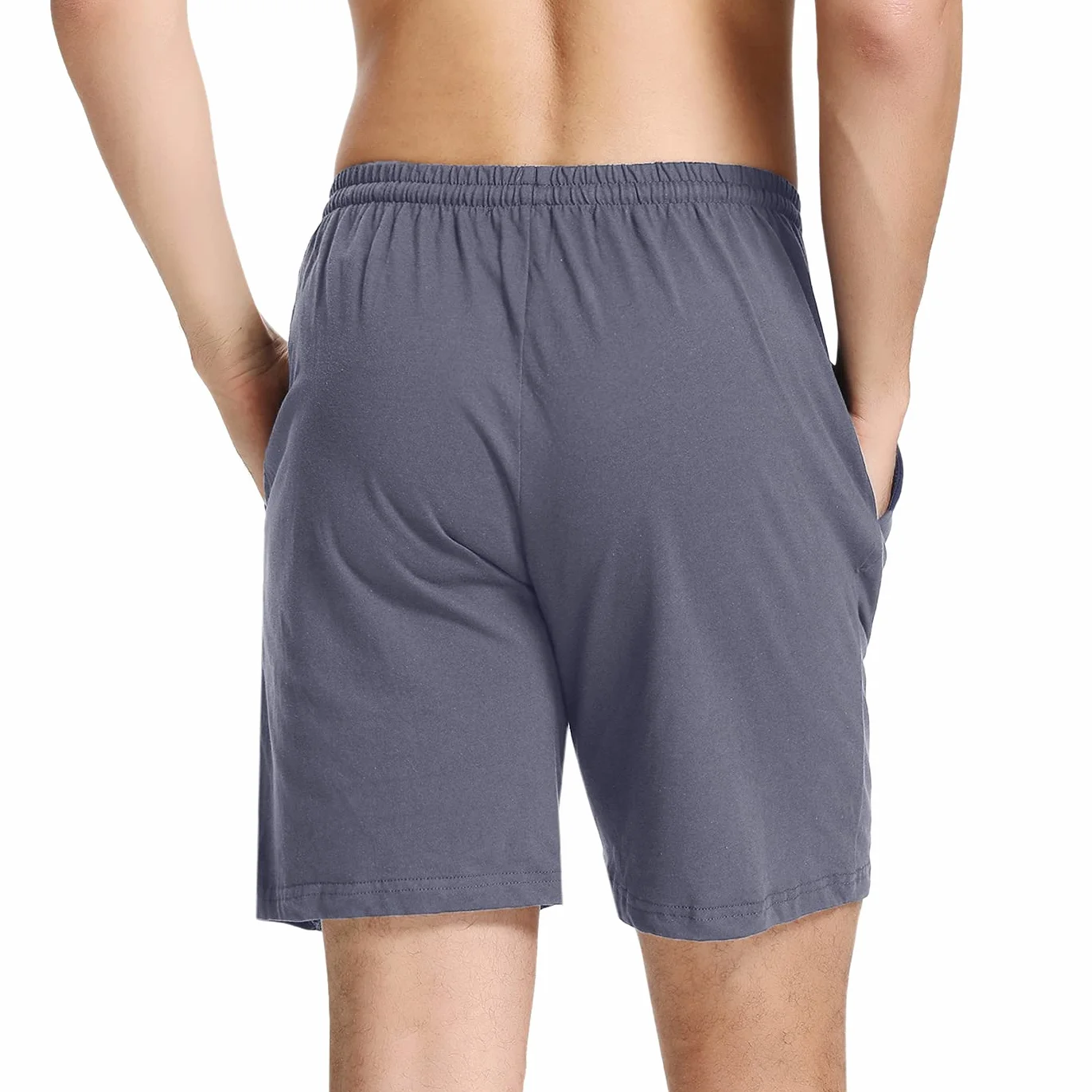 Aseniza Bas de Pyjama Homme Short Décontracté en 100% Coton Pyjama Short Homme pour Short de Pyjama Hommes d'été
