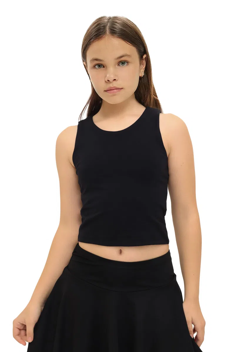 Lilax Basic Crop Tank Top T-Shirt Fille