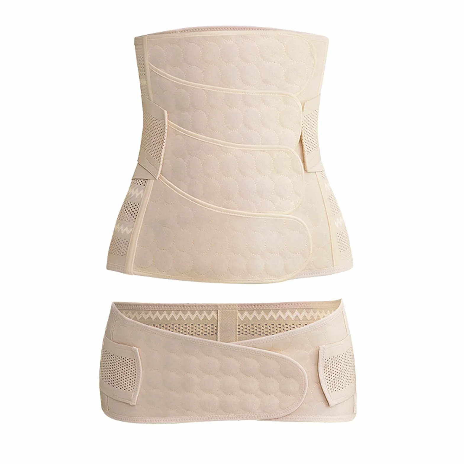 4 Patch Ceinture Post Accouchement M L XL XXL, Antidérapante Non Enroulable, 3 en 1 Ceintures Femme avec Ceinture Abdominale Pelvienne Taille, Gaine Post Partum Ventre Plat, Waist Trainer