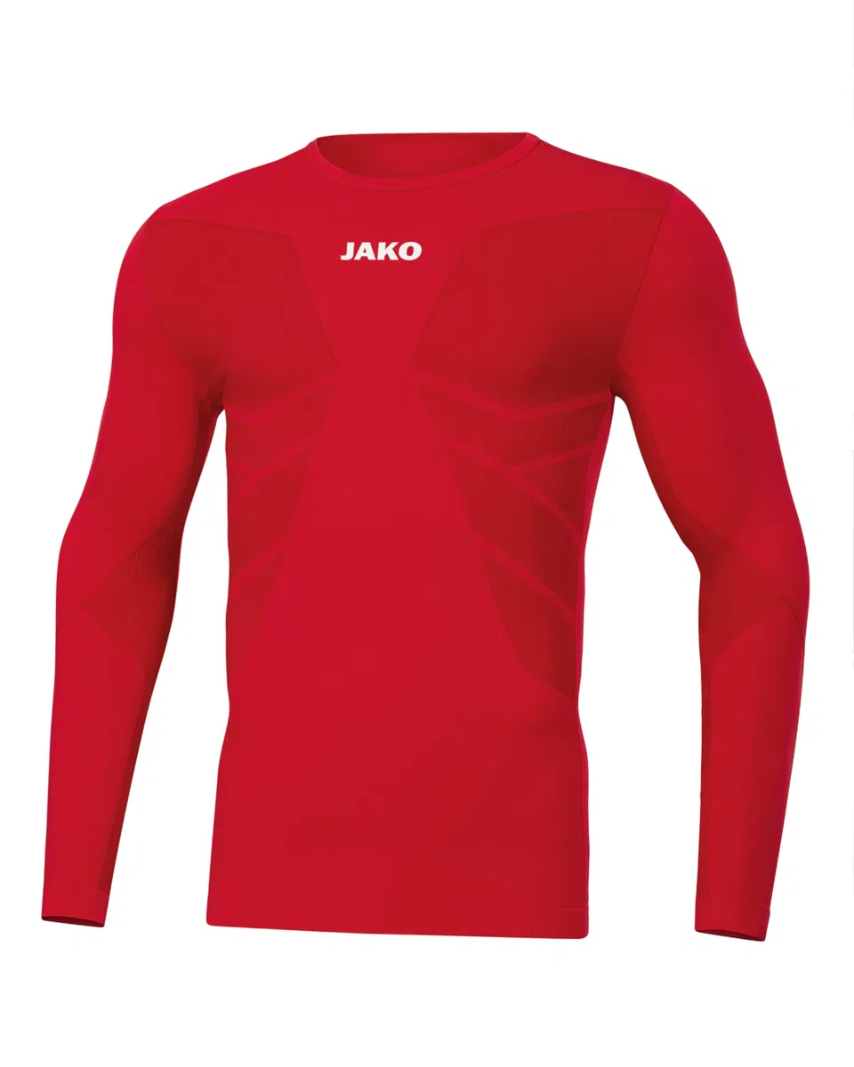 JAKO - Maillot Manches Longues Comfort 2.0, Mixte Enfant, Rouge Sport, 3XS