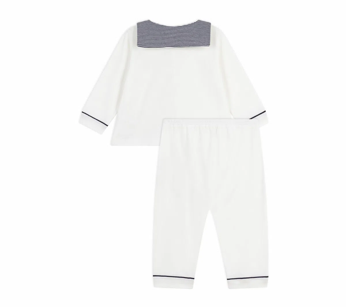 Petit Bateau Pyjama 2 Pièces Bébé avec Col Marin A0drk01 Vêtements Nuit Mixte bébé (Lot de 1)