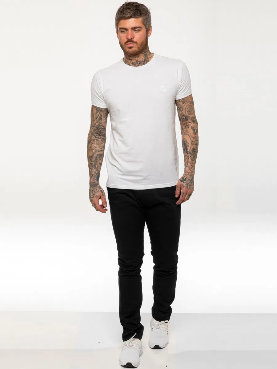 Pantalon Chino Jeans Stretch Coupe Ajustée Coton Homme avec Poches